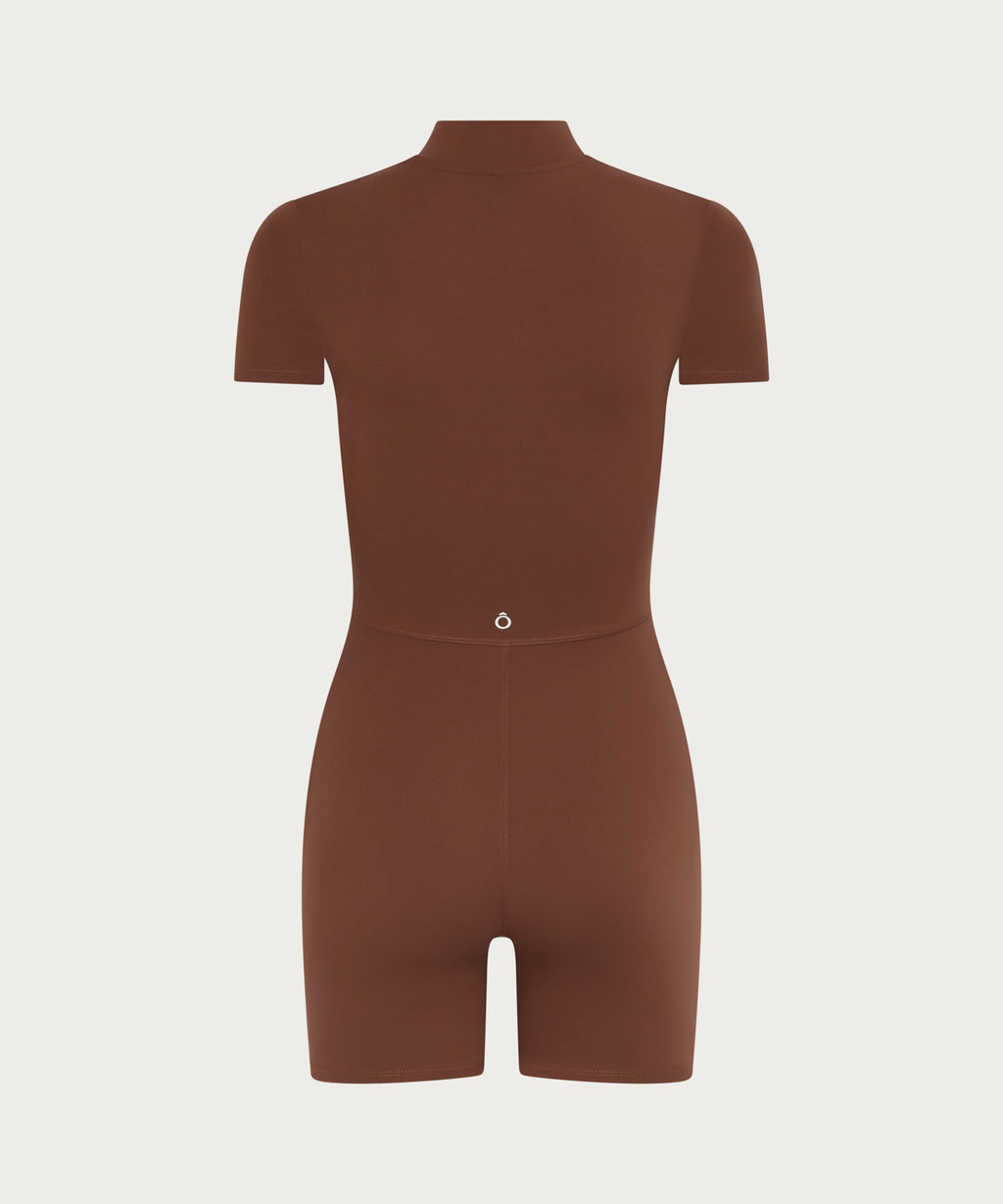 Elle Jumpsuit in Burnt Coffee Brown, ÔNNE activewear