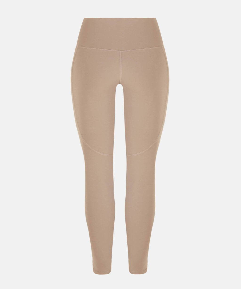 Bark Leggins in Sand Brown, back view, ÔNNE activewear