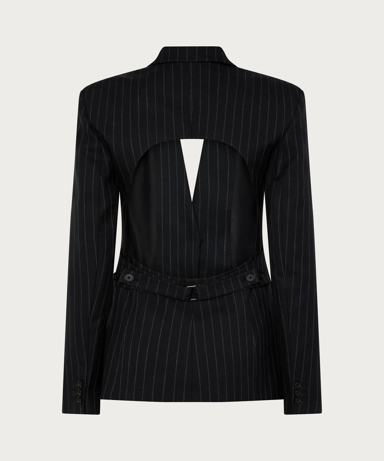 The Cut-Out Tailored Blazer Blue Stripes