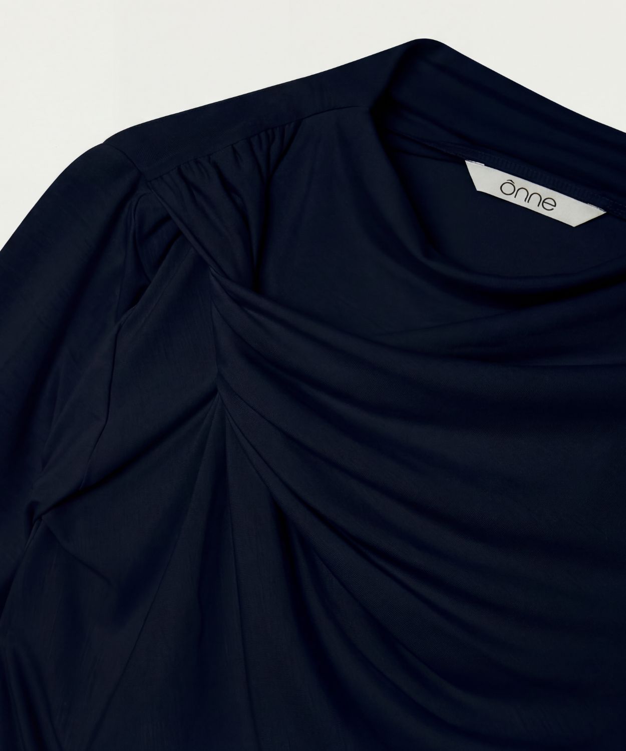 THE DRAPPED LONG SLEEVE TOP BLACK