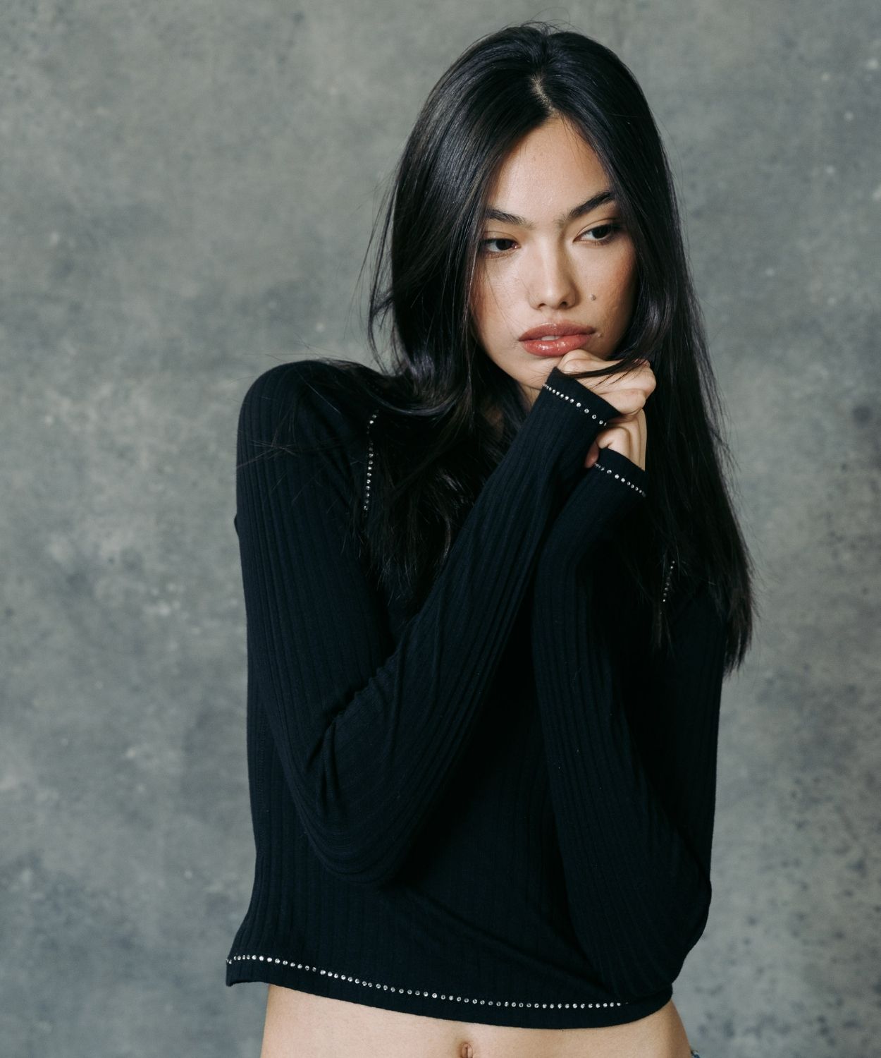 The Crystal Trim Crew Neck