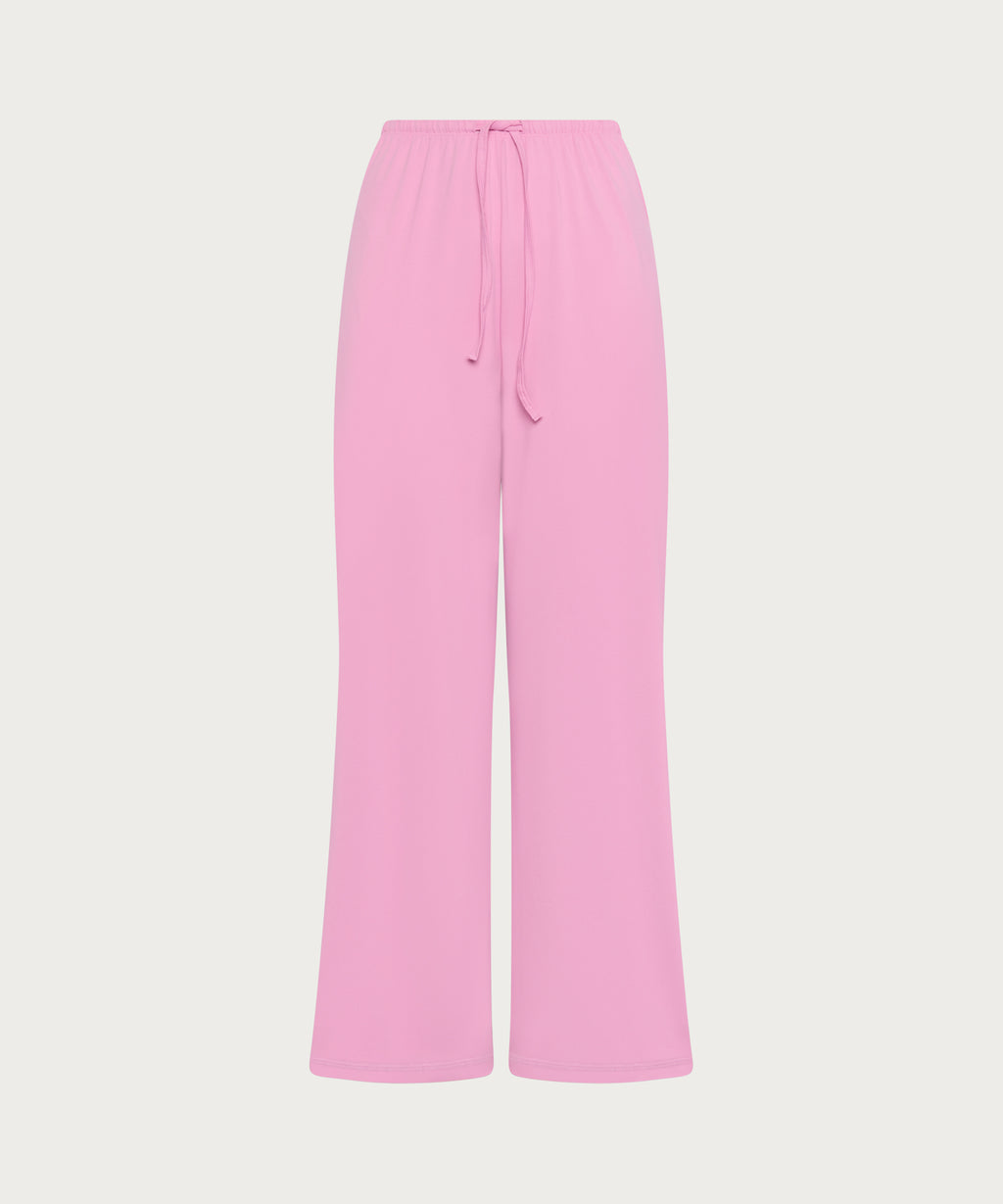 Sury Pants in Rose Pink, back view, ÔNNE activewear