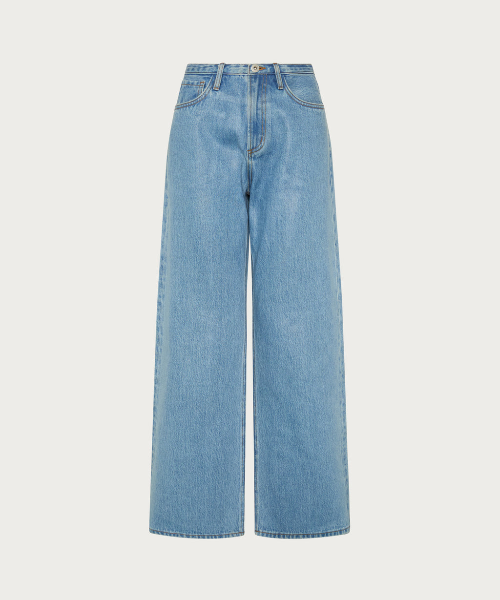 The Wide Leg Denim Trouser