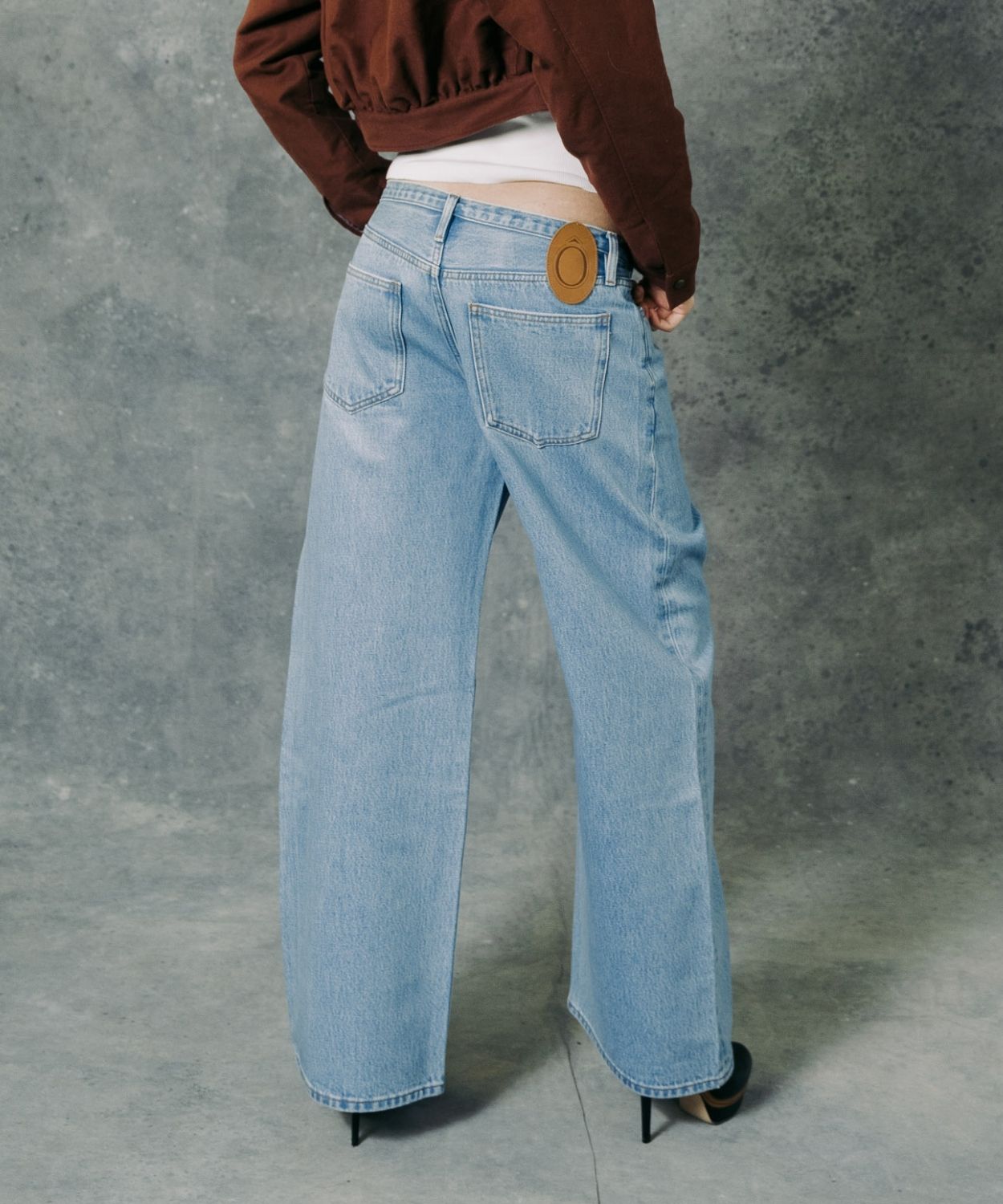The Wide Leg Denim Trouser