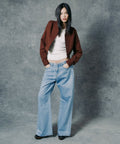 The Wide Leg Denim Trouser