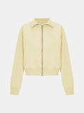 Alma Jacket in Creamy Yellow, silhouette, front, ÔNNE activewear