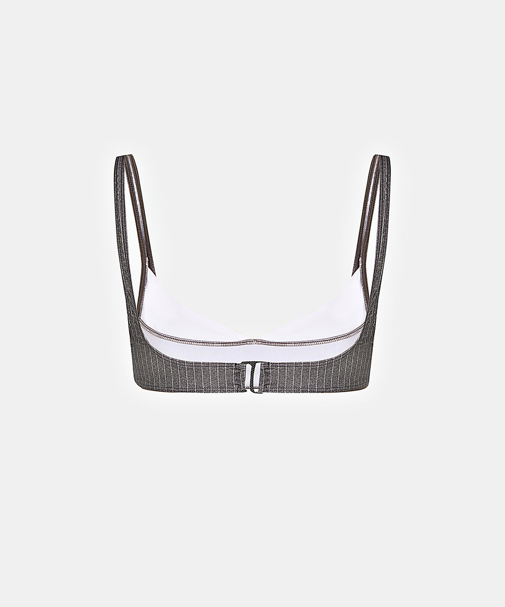 Bacau Top in Grey White, ÔNNE swimwear