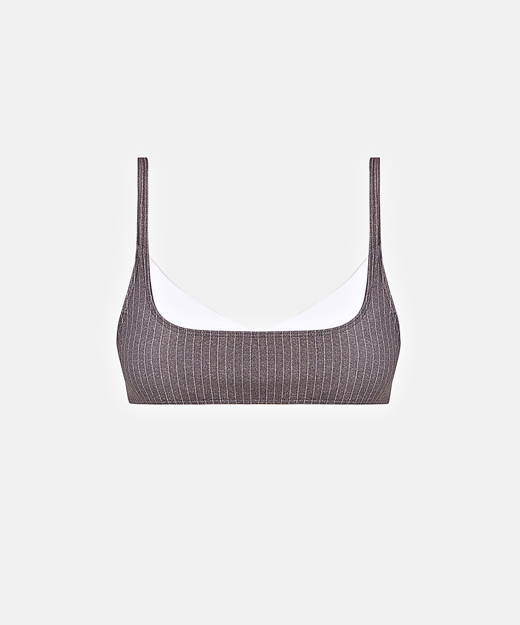 Bacau Top in Grey White, ÔNNE swimwear