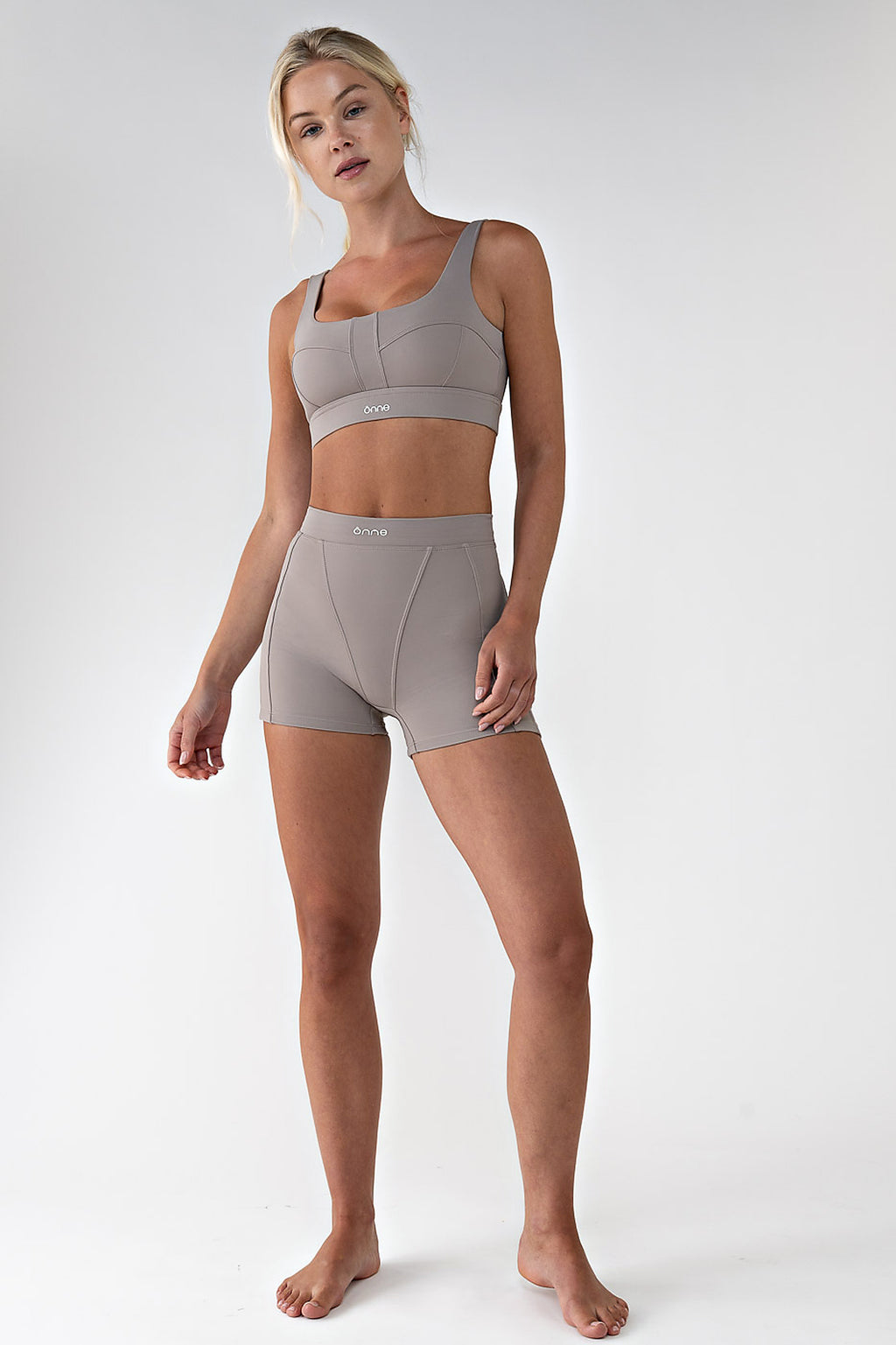 Bruna Top in Camel Gray, ÔNNE activewear