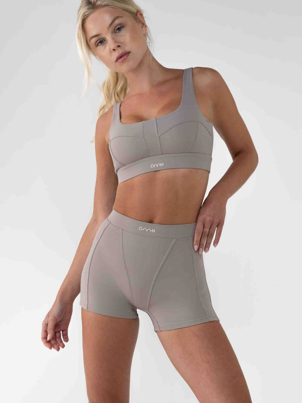 Bruna Top in Camel Gray, ÔNNE activewear