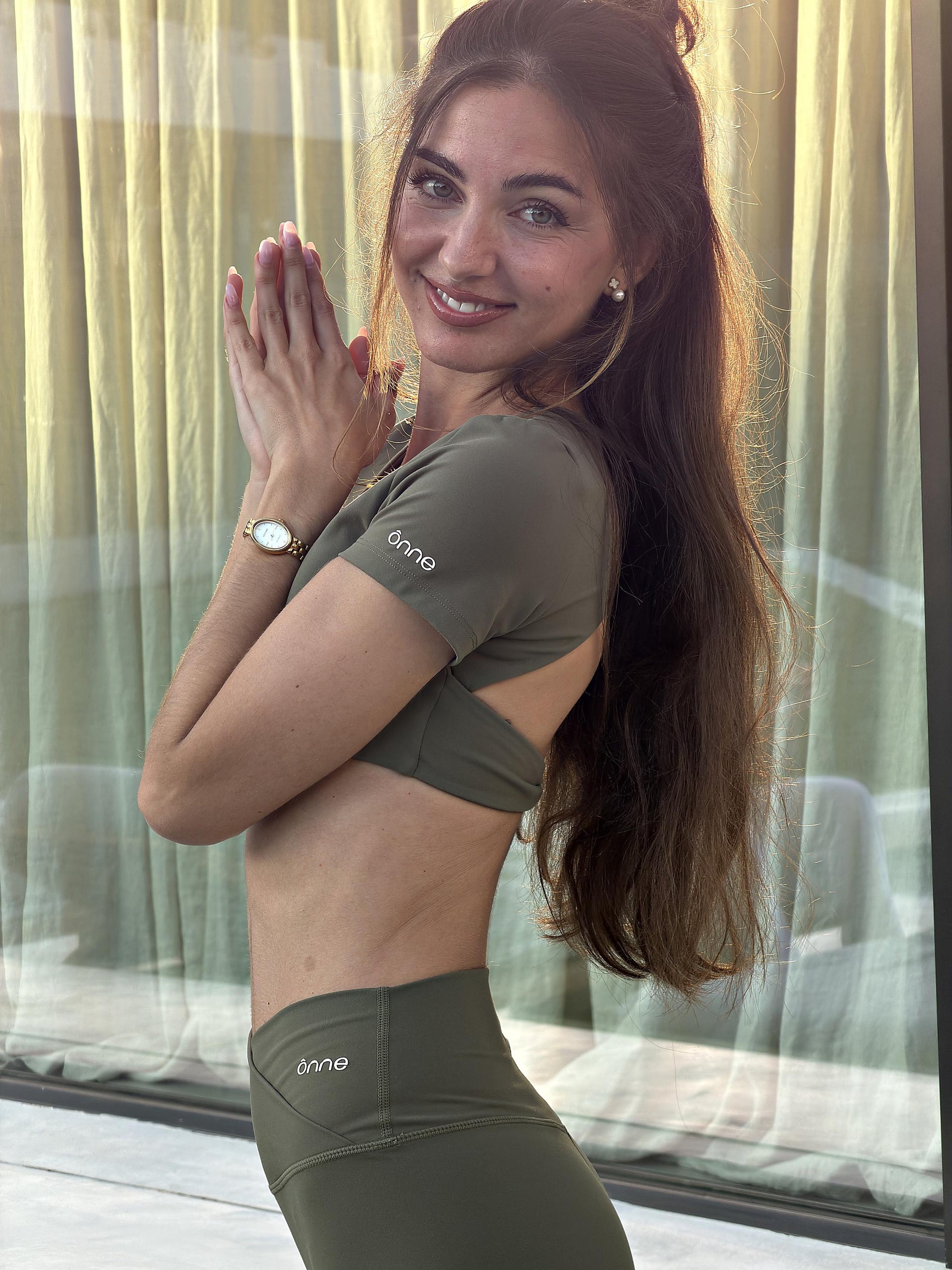 Solene Shorts in Gray Green, lifestyle, ÔNNE activewear