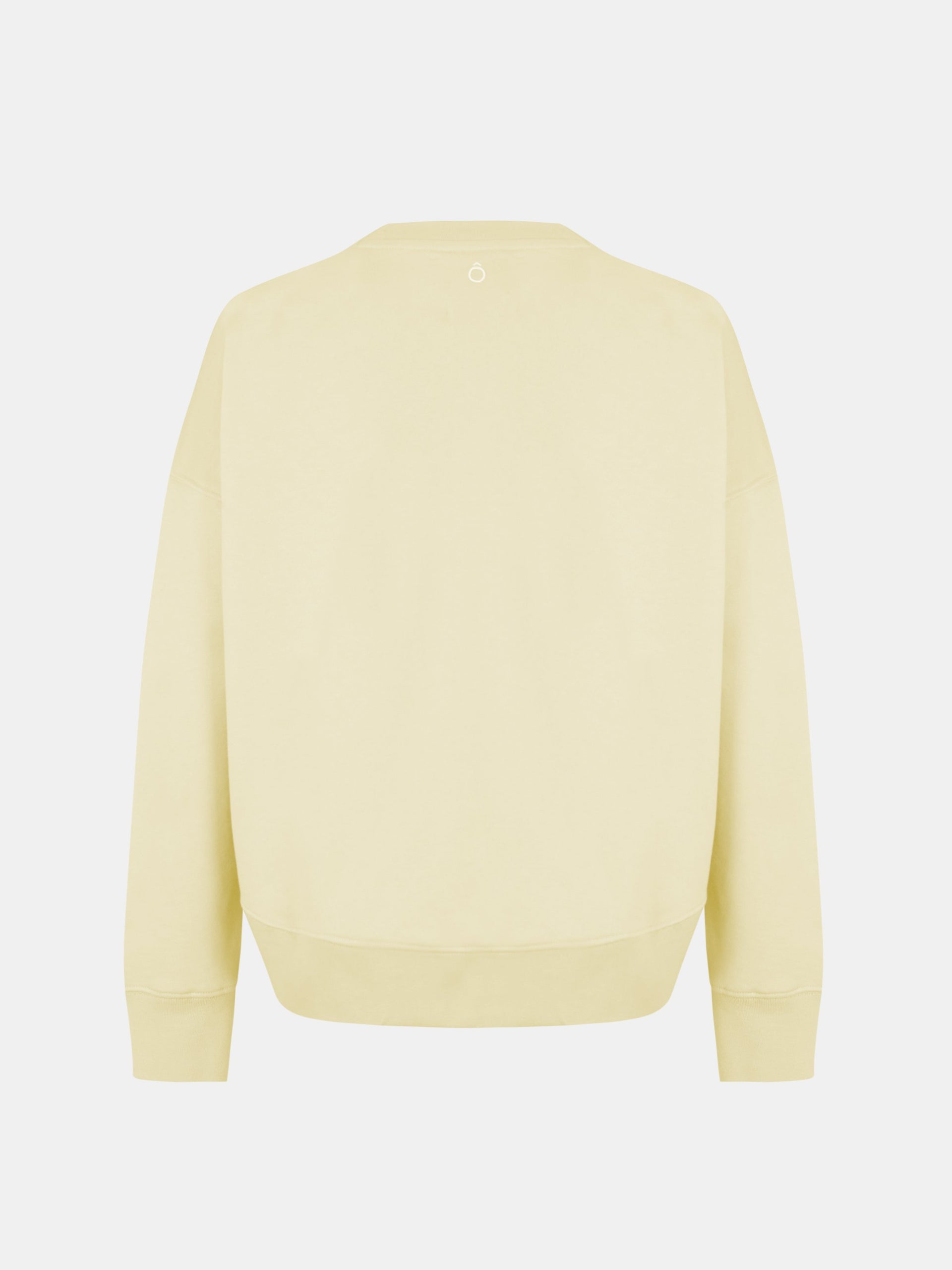 Elara Hoodie Baggy in Creamy Yellow, silhouette, back, ÔNNE activewear