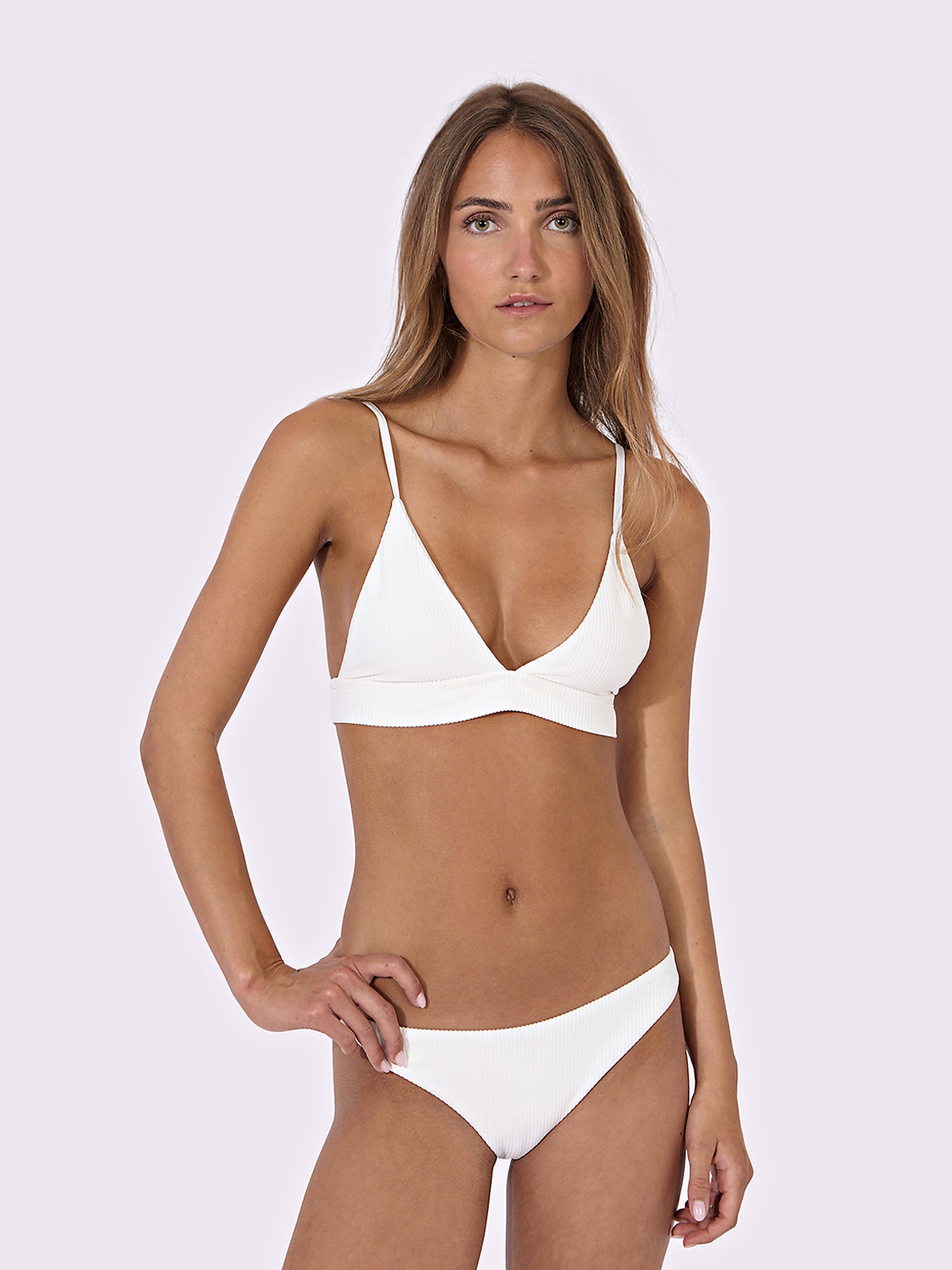 Julie Bottom Rib in White, ÔNNE swimwear