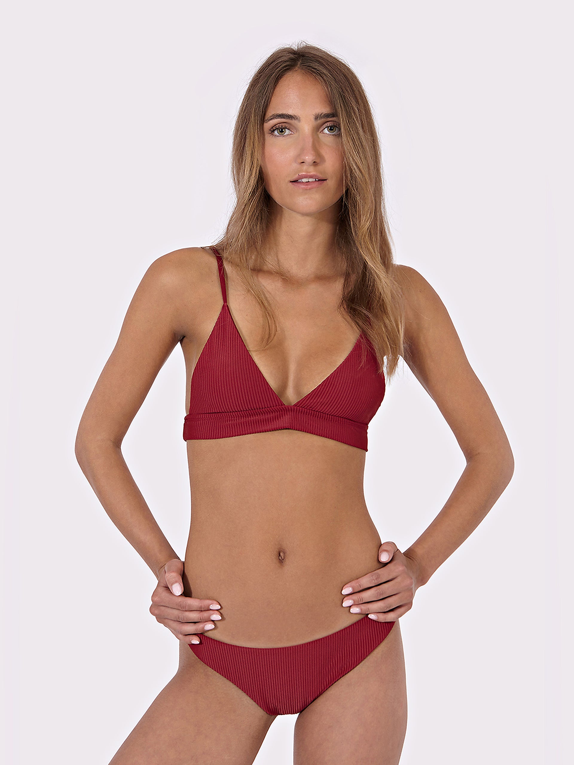 Julie Bottom Rib in Wine, ÔNNE swimwear