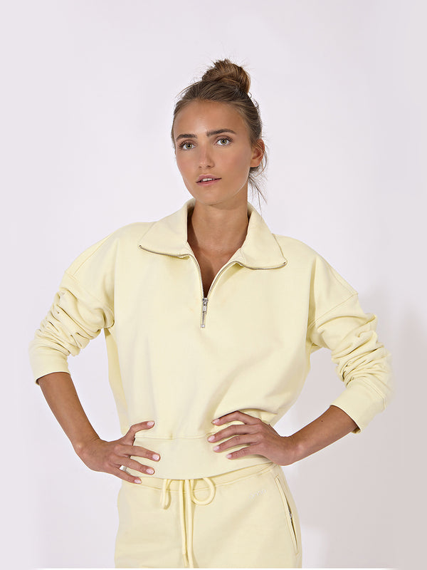Luma Hoodie Half in Creamy Yellow, ÔNNE activewear