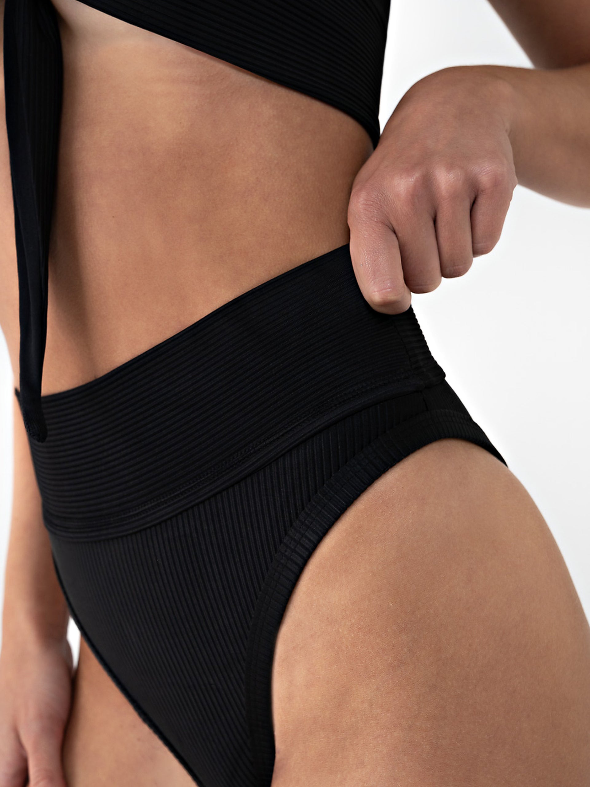 Maura Bottom Rib in Black, ÔNNE swimwear