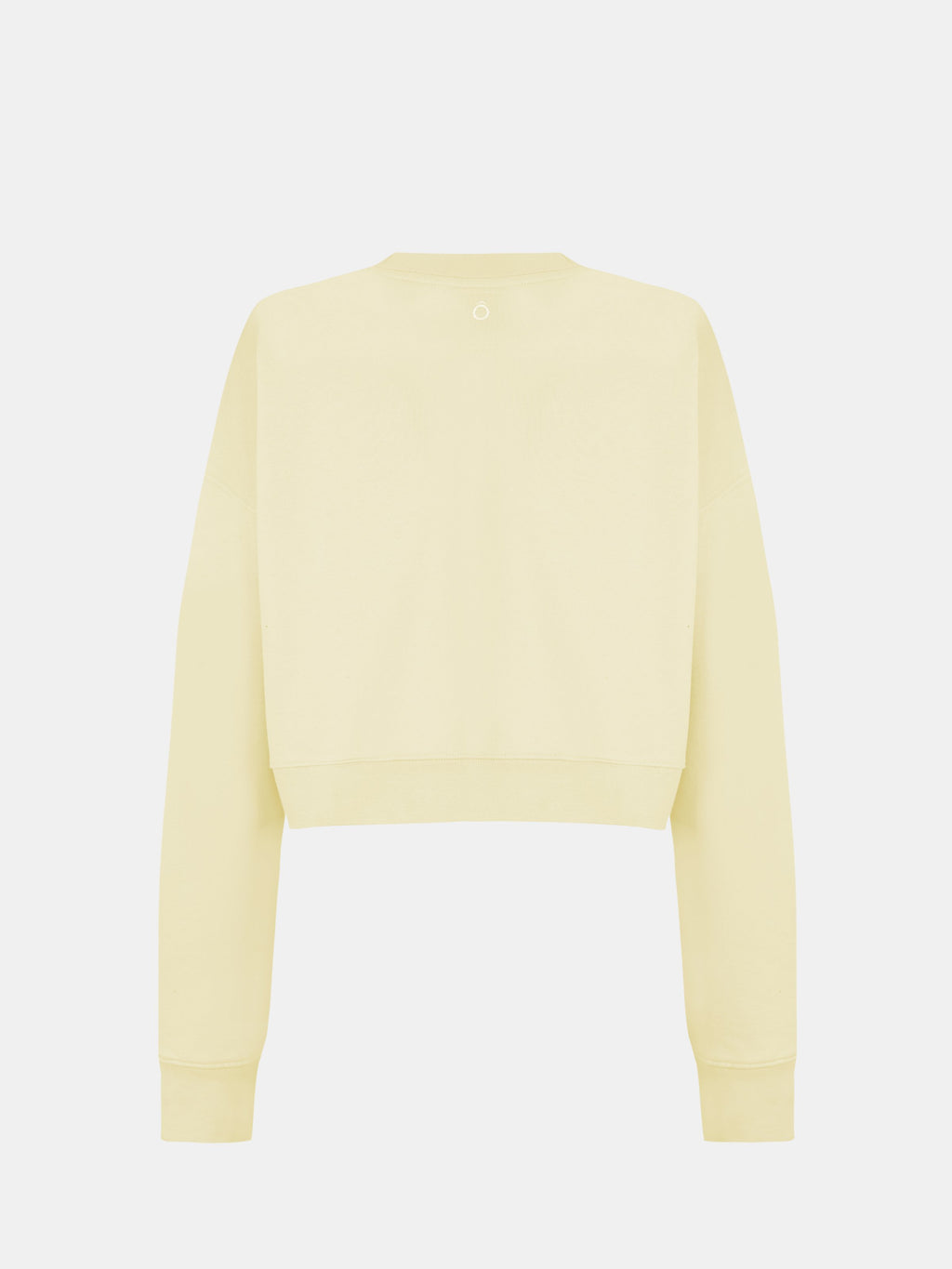 Nika Hoodie Crop in Creamy Yellow, silhouette, back, ÔNNE activewear