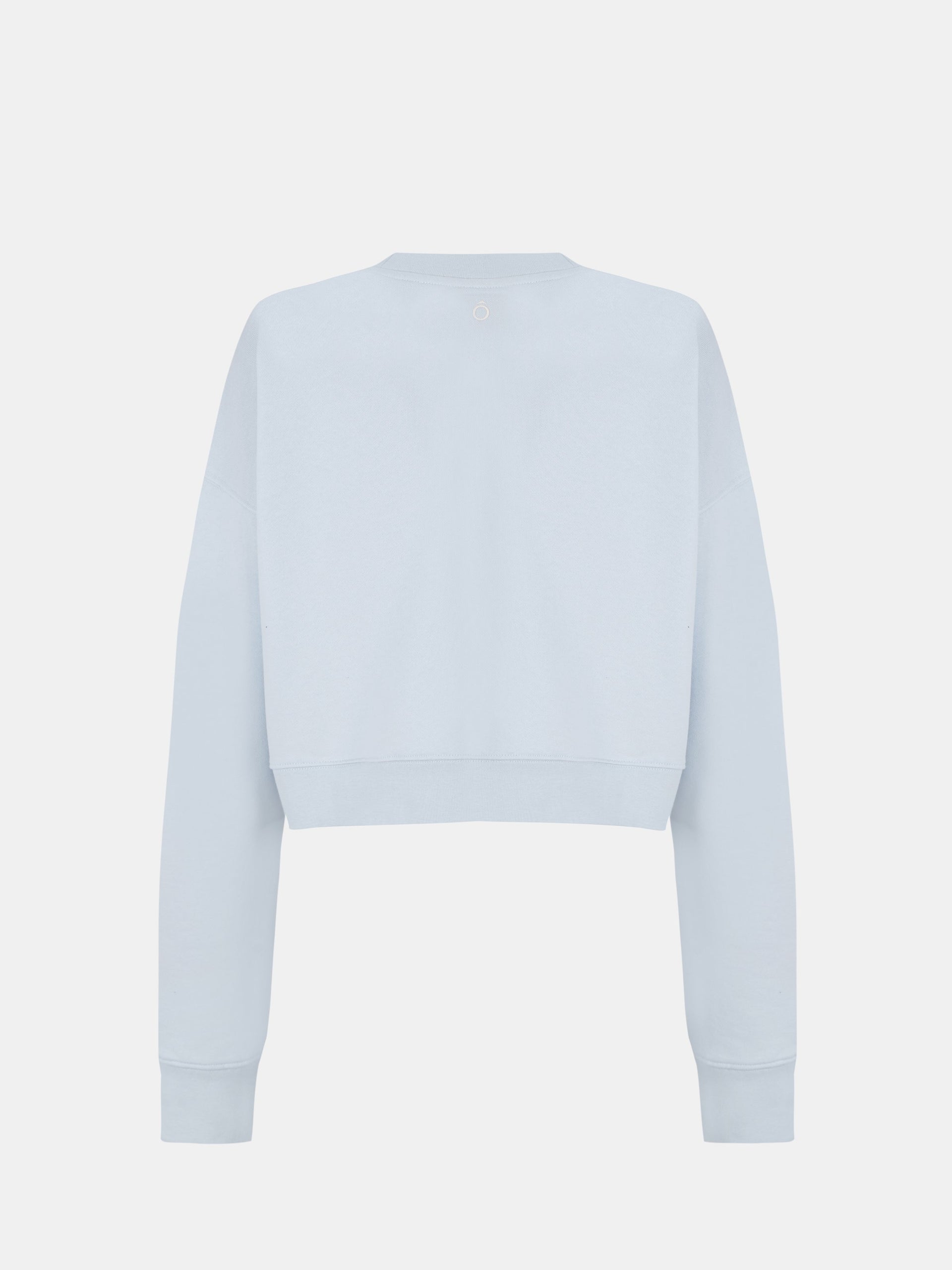 Nika Hoodie Crop in Water Blue, silhouette, back, ÔNNE activewear