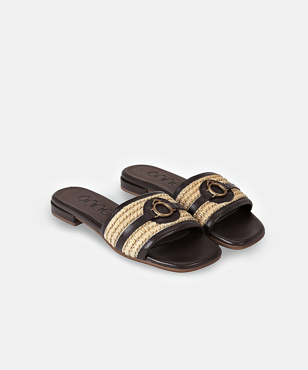 Yara Sandals in Brown, ÔNNE swimwear