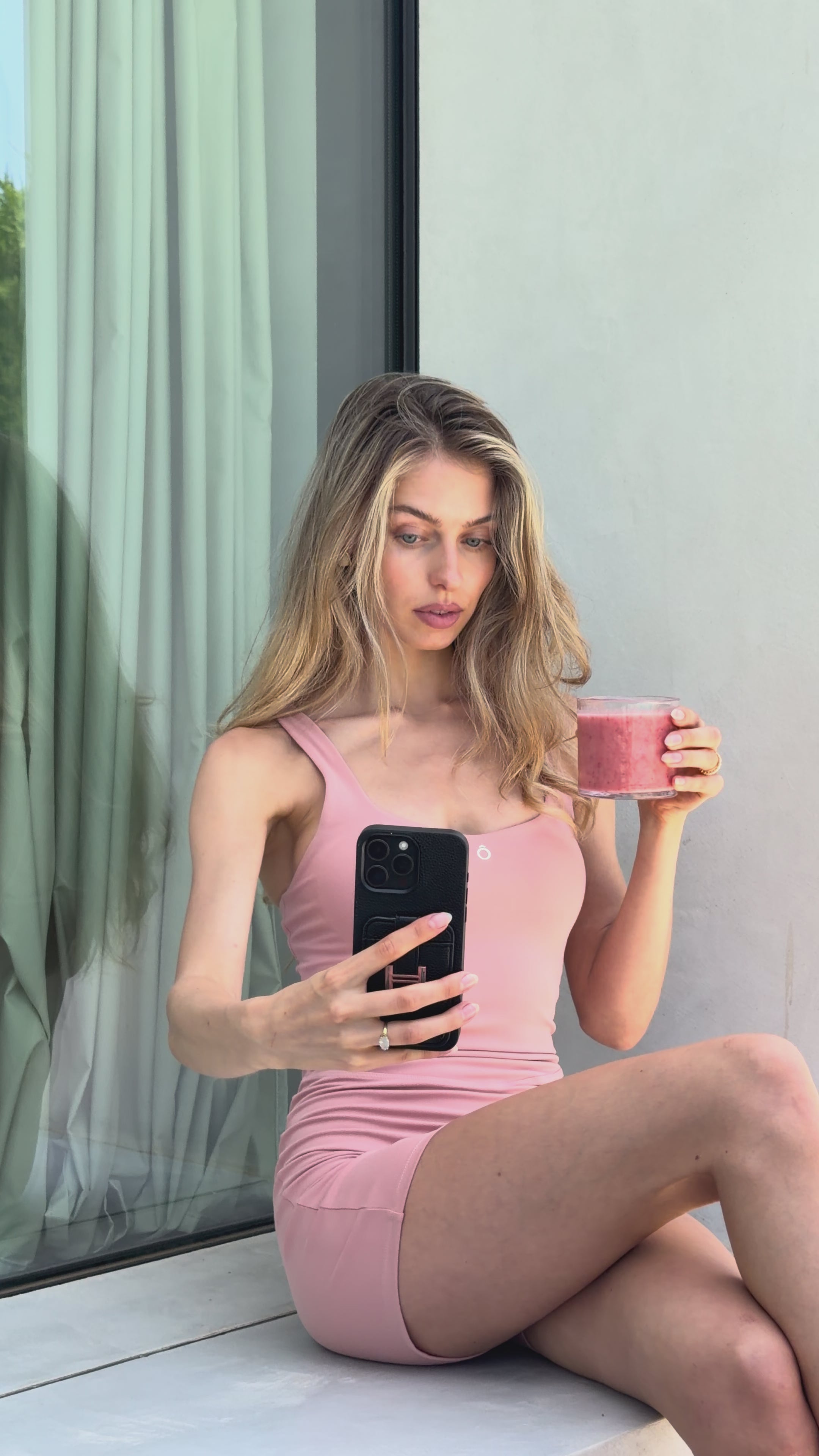Lane Jumpsuit in Grapefruit Pink, ÔNNE activewear