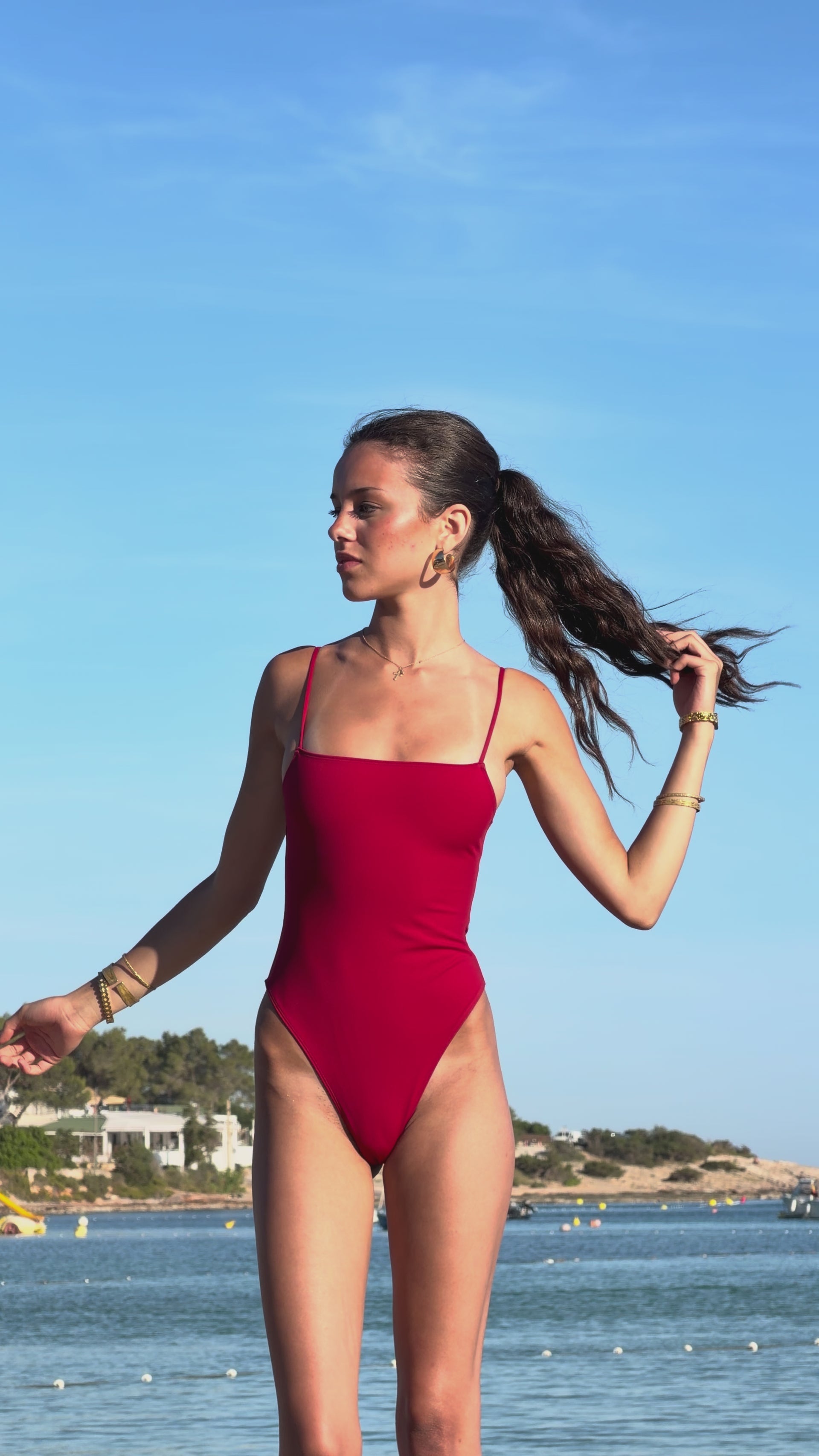 Sevan One Piece in Fire Red, ÔNNE swimwear