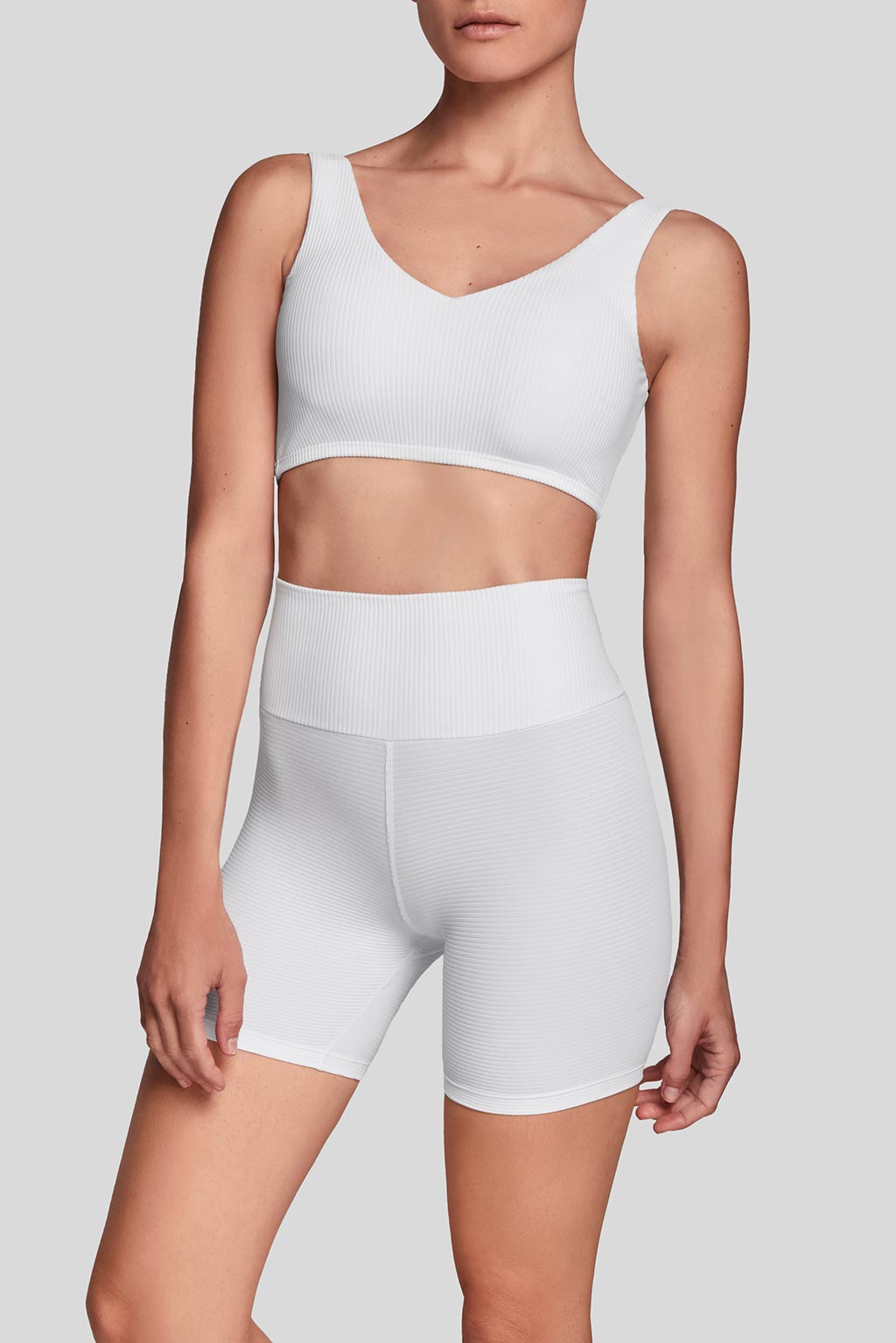 Ady Top in White, front view, ÔNNE activewear