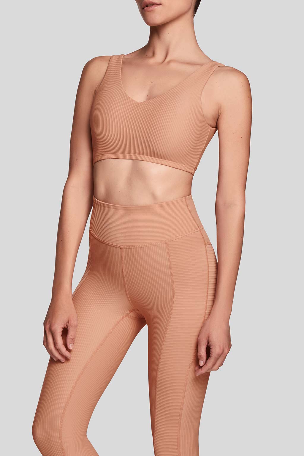 Ady Top in Nude, front view, ÔNNE activewear