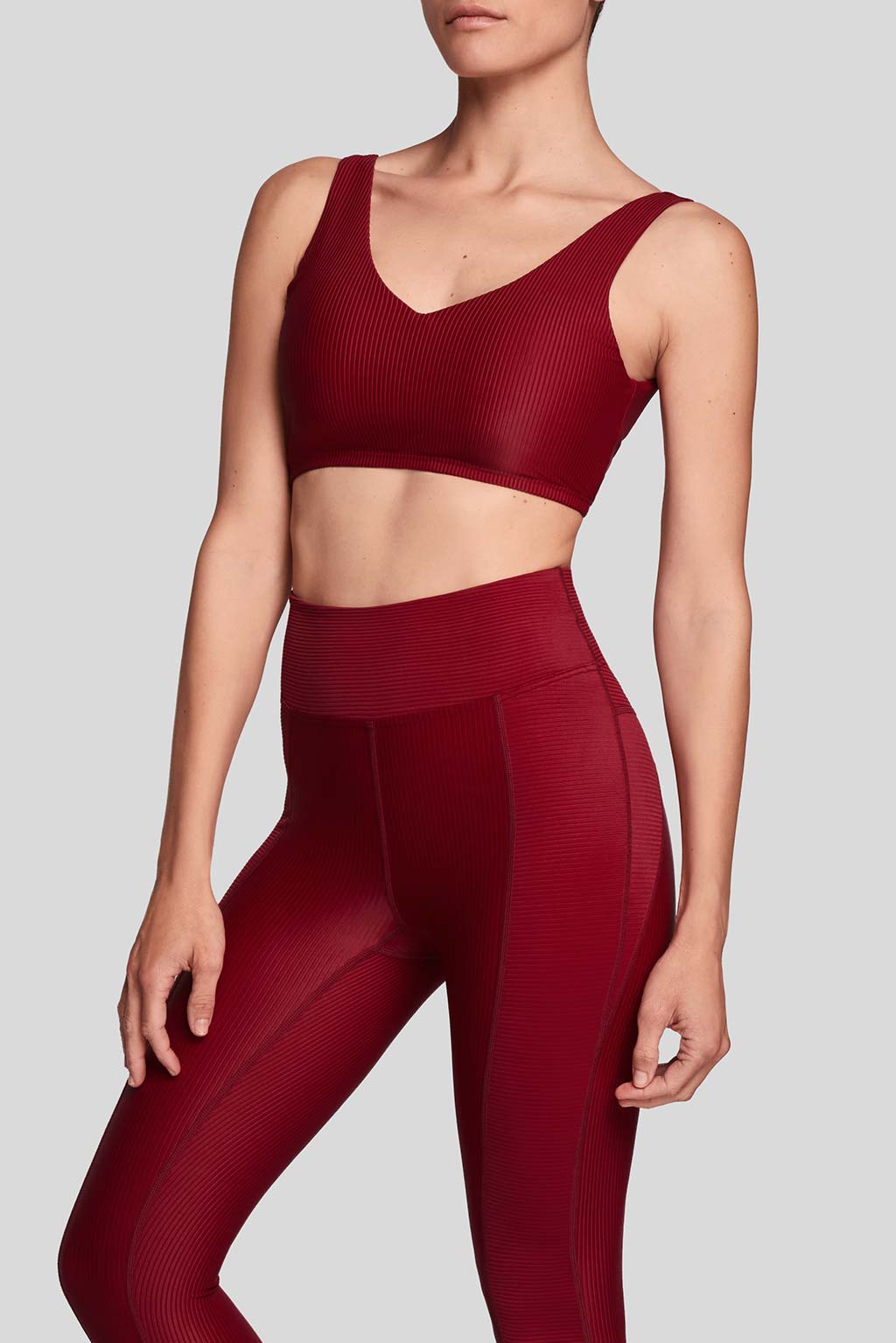 Ady Top in Wine, front view, ÔNNE activewear